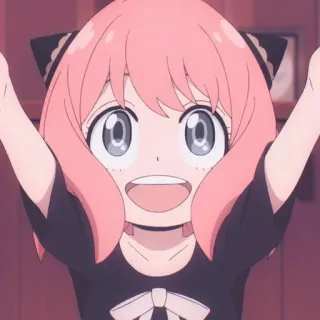 😃 Anya Forger Spy x Family anime, spy x family, anya forger, imut, gadis, rambut merah muda telegram sticker
