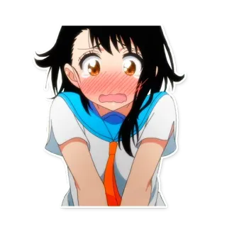 😳 Anime Mädchen, verlegen, Cartoon, süß, errötend whatsapp sticker
