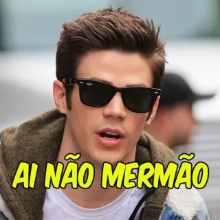 🙄 AI NÃO MERMÃO フレーズ, サングラス, 男 telegram sticker