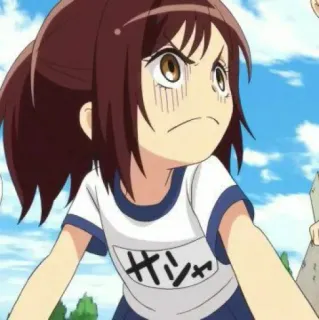 ⚔ Sasha Braus Attack on Titan ギシャ Anime, Personagem, Sasha Braus, Ataque dos Titãs, Engraçado, Irritado/a telegram sticker