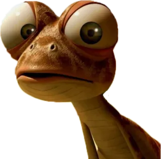 😁 Rango lizard, cartoon, animal, desert whatsapp sticker