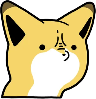 😩 キツネ, 動物, 可愛い, マンガ, ミーム telegram sticker