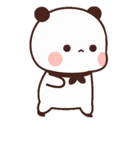 😖 Panda, Lindo, Animal, Dibujos animados, Pegatina whatsapp sticker