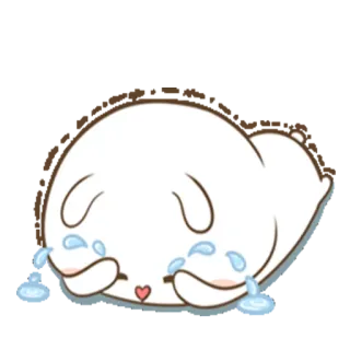 😭 weinen, traurig, Hase, süß, Tränen, emotional, Cartoon telegram sticker
