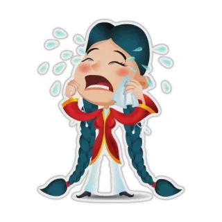 😭 울다, 슬픔, 우는, 눈물, 화남 whatsapp sticker