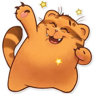 👌 cat, cute, animal, happy, pet, cartoon whatsapp sticker