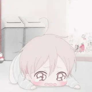 🩰 anime, baby, cute, sad, crying telegram sticker
