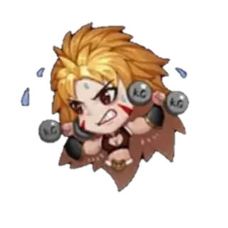 💪 アニメ, 漫画, ウェイト, 運動, フィットネス telegram sticker