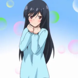 🍀 Anime, Meisje, Personage, Schattig, Illustratie telegram sticker