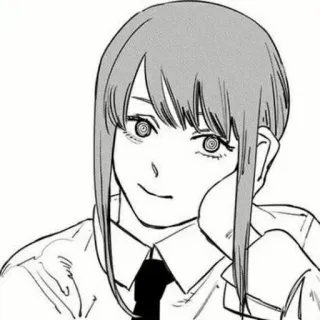 ✨ Makima Chainsaw Man อนิเมะ, มังงะ, เชนซอร์แมน, มาคิมะ, ตัวละคร, ภาพเหมือน telegram sticker