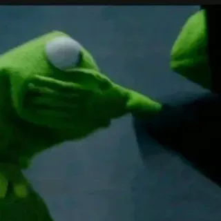 💫 Kermit Kermit, Muppet, Meme, Silenzio telegram sticker