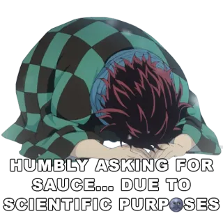 🌚 HUMBLY ASKING FOR SAUCE... DUE TO SCIENTIFIC PURPOSES 애니메이션, 소스, 구걸, 요청, 과학적 telegram sticker