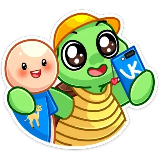🤳 VK turtle, emoji, cartoon, animal whatsapp sticker