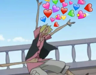 ❤️ мультфильм, сердечки, аниме, любовь, нежность, радость telegram sticker