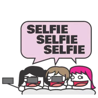 🐒 SELFIE SELFIE SELFIE 셀카, 만화, 친구, 그룹, 유머 telegram sticker