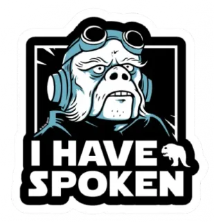😒 Kuiil The Mandalorian I HAVE SPOKEN mandaloriano, kuiil, ho parlato, star wars, spazio, elmetto telegram sticker