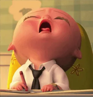 😪 Boss Baby The Boss Baby Cartoon, Baby, Boss, Büro, Lustig whatsapp sticker