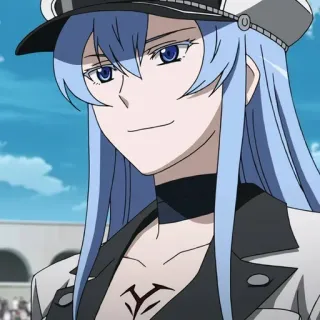 😏 Esdeath Akame ga Kill! Anime, Postać, Esdeath, Akame Ga Kill, Ogólne telegram sticker