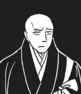 😐 person, porträt, illustration, monochrom, kahl, gesicht telegram sticker