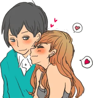 💑 amor, romance, casal, corações, desenho animado, afeição, anime, relacionamento telegram sticker