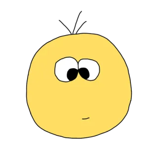 😕 Emoji, Amarelo, Rosto, Desenho animado, Sticker whatsapp sticker