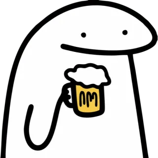 😀 만화, 맥주, 음료, 알코올, 캐릭터, 머그, 음료 telegram sticker