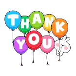 🙏 THANK YOU obrigado, balões, fofo, celebração, saudação whatsapp sticker