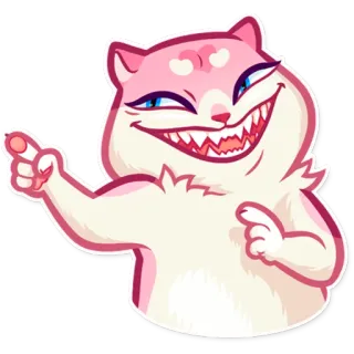😏 gato, dibujos animados, tenebroso, divertido, pegatina telegram sticker