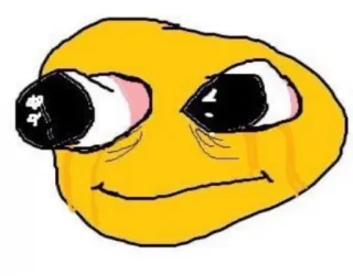 😭 Emoji, Pianto, Triste, Giallo, Faccia, Meme telegram sticker