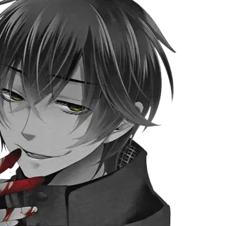 😈 Anime, Vampiro, Sangue, Sombrio, Mangá, Gótico telegram sticker