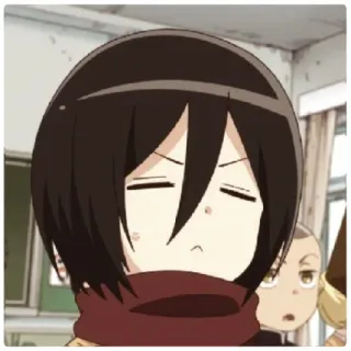 😁 Mikasa Ackerman Attack on Titan 动漫, 漫画, 角色, 三笠·阿克曼, 进击的巨人 whatsapp sticker