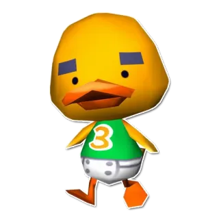 🐤 Joey Animal Crossing Animal Crossing, Joey, duck, video game, character telegram sticker
