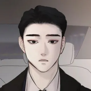 🧋 man, character, portrait, asian, style, anime telegram sticker