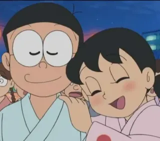 🤗 Nobita Doraemon Cartoon, Animation, Paar, Kinder, Festival whatsapp sticker