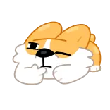 🤔 Corgi, Hund, Tier, Süß, Meme, Lustig, Schläfrig telegram sticker