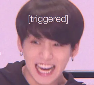 🤬 [triggered] triggered, meme, expression, emotion, kpop, anger whatsapp sticker