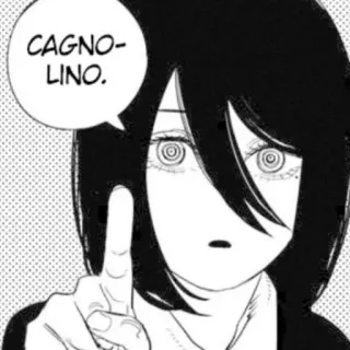 😯 CAGNOLINO. anime, manga, italian, speech bubble telegram sticker