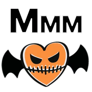 😊 MMM heart, halloween, monster, cartoon, sticker telegram sticker