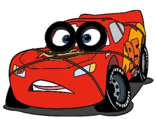 🤓 Lightning McQueen Cars Saetta McQueen, Disney, Pixar, Cars, Cartone animato telegram sticker