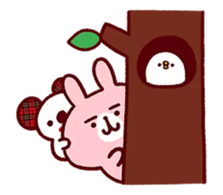 🐰 królik, zwierzę, słodki, kreskówka, postać, naklejka telegram sticker