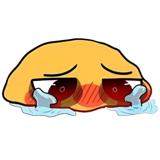 🌝 Emoji, Płacz, Smutny, Meme, Emocjonalny telegram sticker