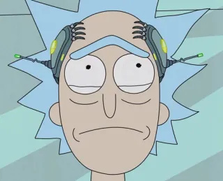 😢 Rick Sanchez Rick and Morty rick and morty, cartoon, animatie voor volwassenen, science fiction, komedie, rick telegram sticker