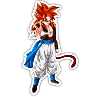 💪 Gogeta Dragon Ball gogeta, dragon ball, anime, super saiyan, fusion, combattant whatsapp sticker