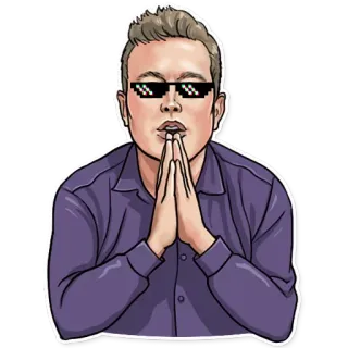 🙏 Elon Musk Elon Musk, Tech, Meme, Entrepreneur telegram sticker