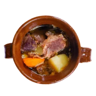 🍽 еда, рагу, мясо, морковь, картофель, миска telegram sticker
