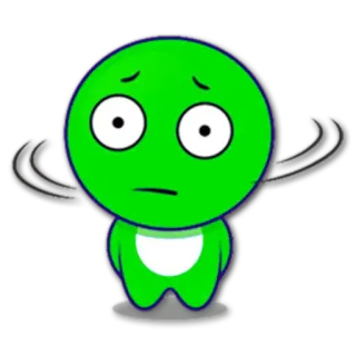 😳 cartoon, green, character, funny, cute telegram sticker