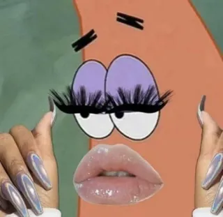 🕸 Patrick Star Spongebob Squarepants patrick, spongebob, desenho animado, glamour, beleza whatsapp sticker