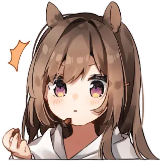 😦 アニメ, 漫画, 可愛い, カワイイ, 女の子, 耳, ショック, びっくり telegram sticker