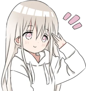 👌 anime girl, cartoon, cute, sticker, digital art, manga telegram sticker