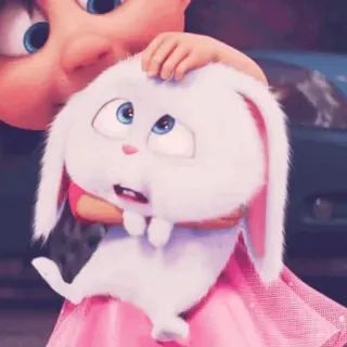 ☁️ Snowball The Secret Life of Pets lapin, animal, mignon, dessin animé whatsapp sticker